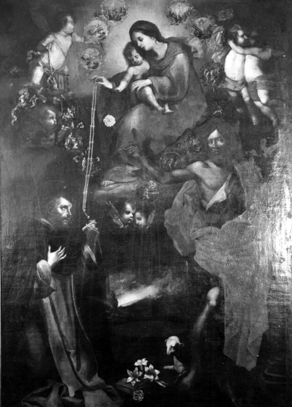 Madonna del Rosario con San Domenico, San Giovanni Battista e santi - Firenze, attribuito